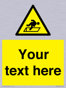 Custom Warning Hatch Sign